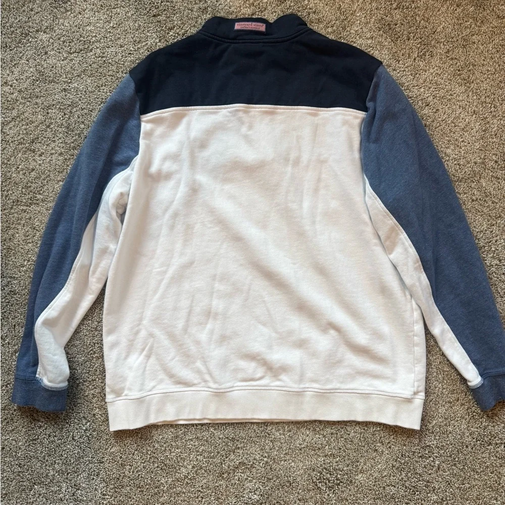 Men's Vineyard Vines Quarter Zip Pullover Colorblock Zip-Up Sweater Size XL